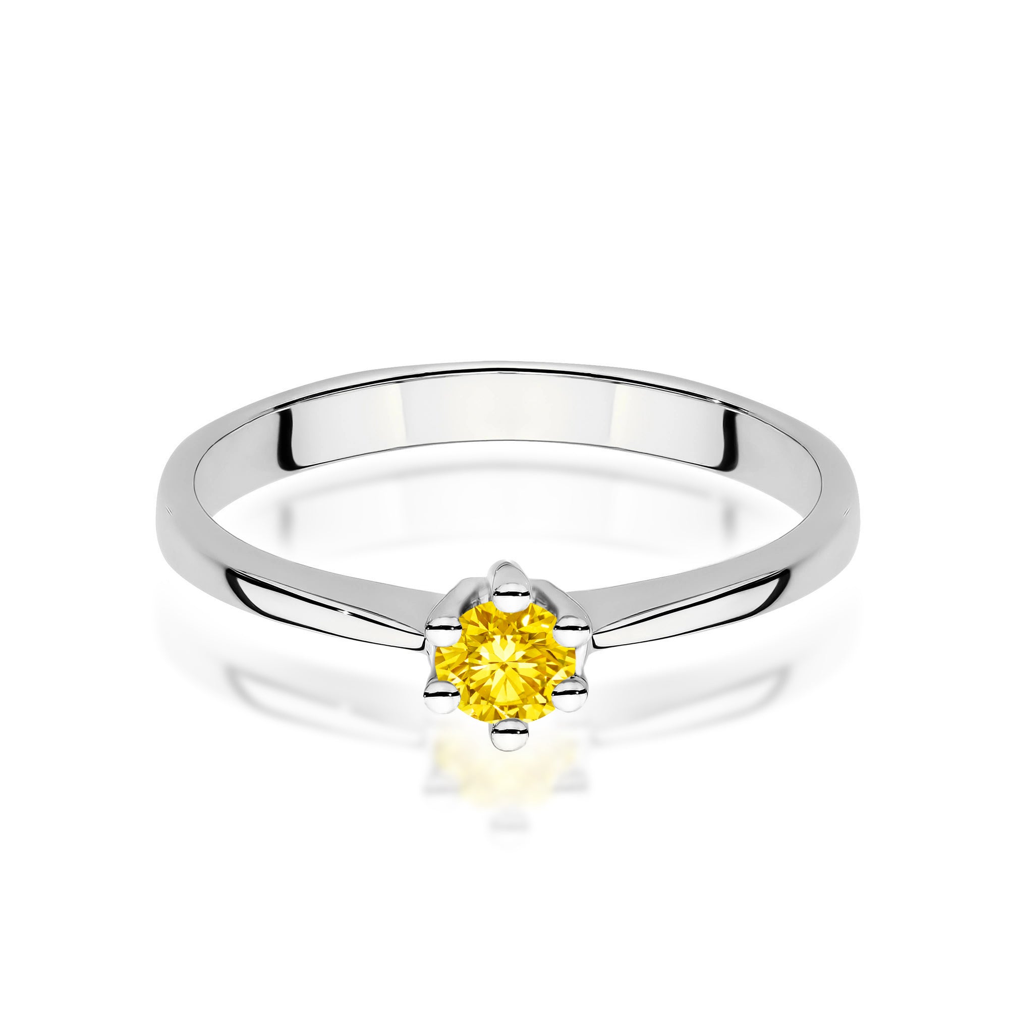 Inel Aur 14K cu Diamant Natural 0.15 ct