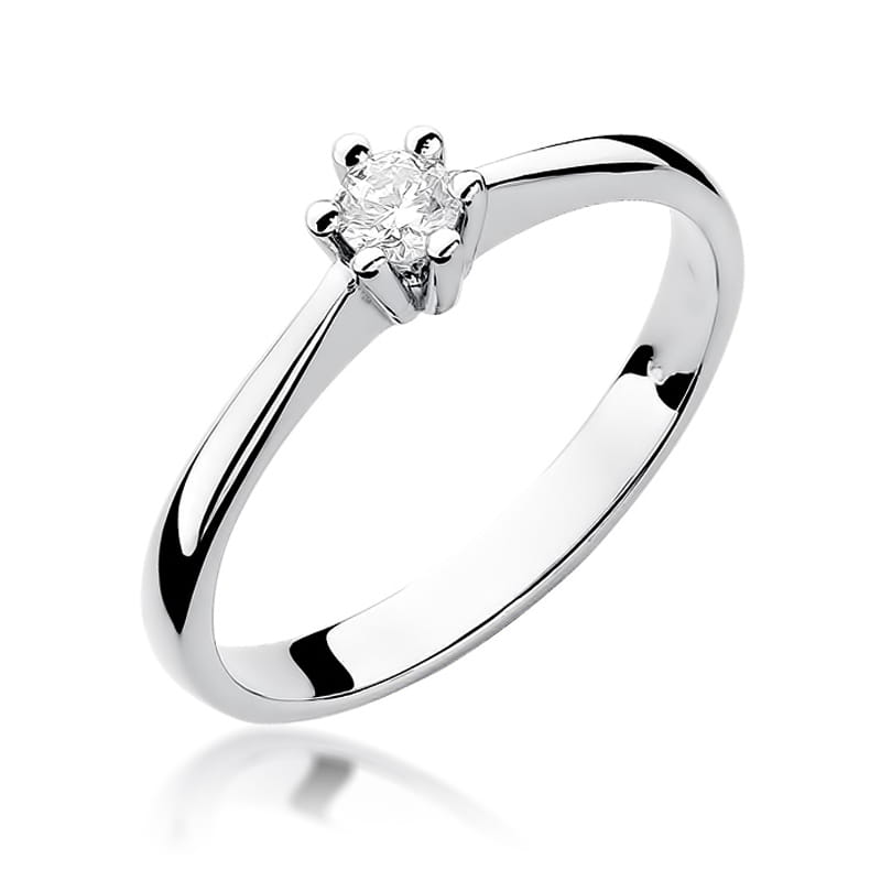 Inel Aur 9K cu Diamant Natural 0.15 ct