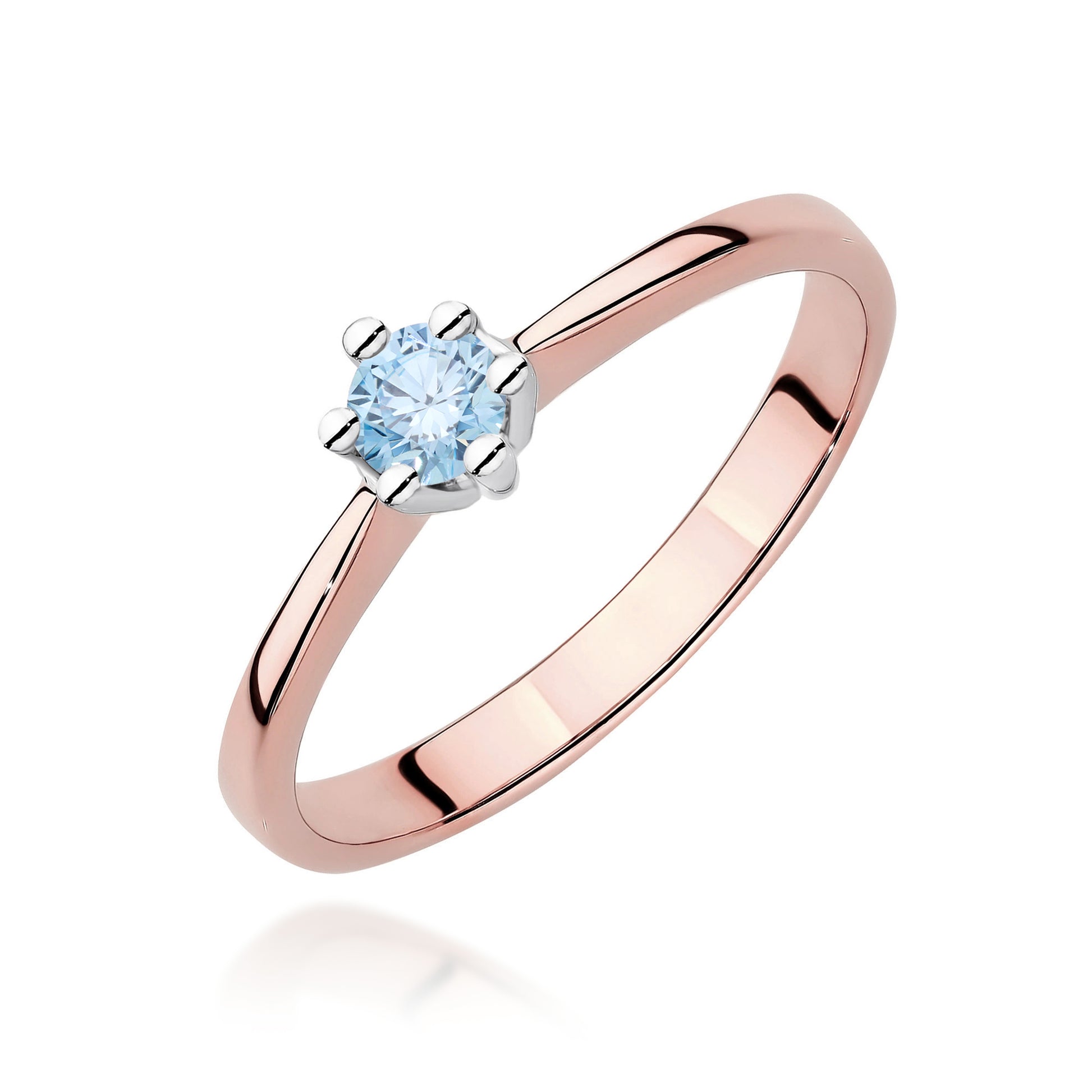 Inel Aur 14K cu Diamant Natural 0.15 ct