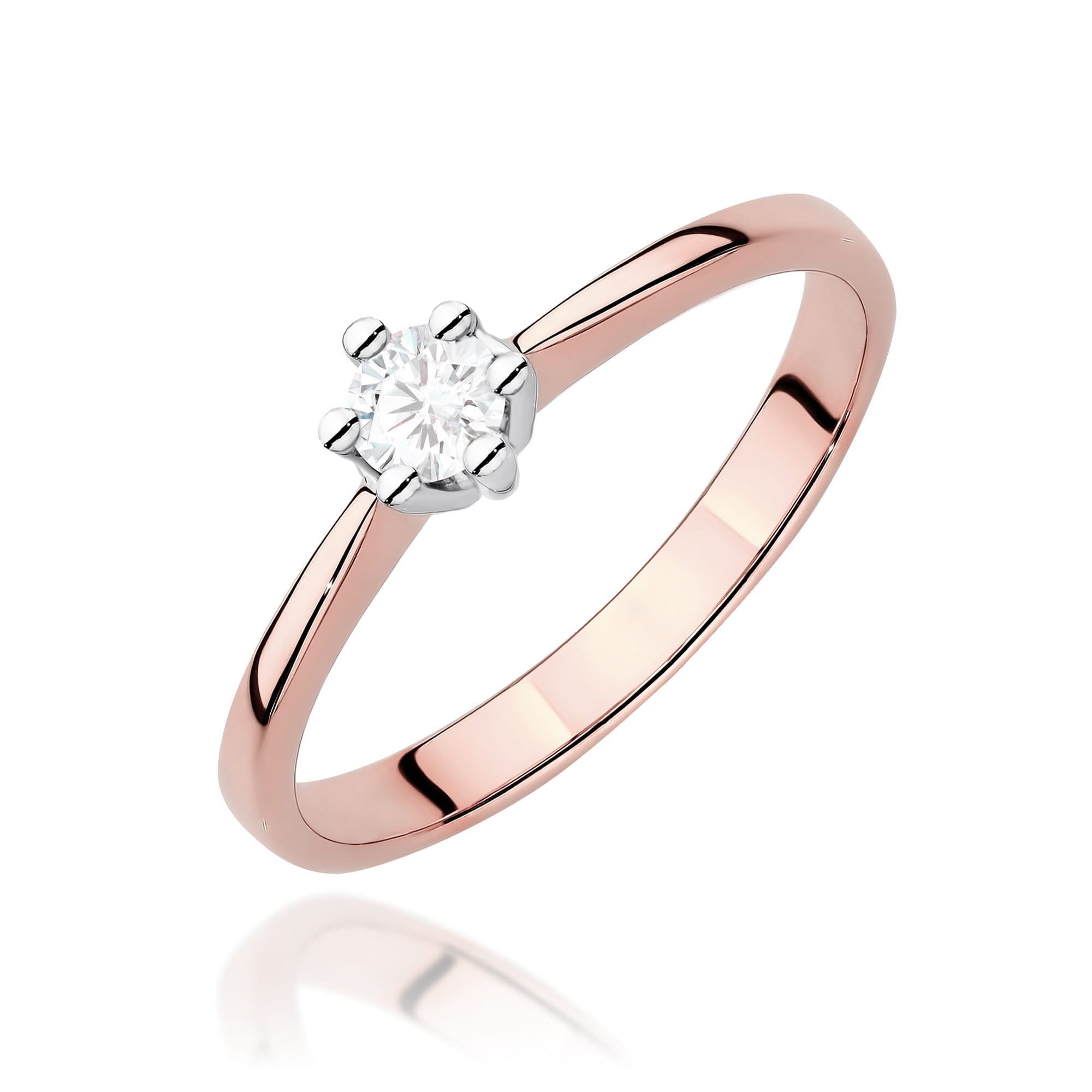 Inel Aur 14K cu Diamant de Laborator 0.15 ct
