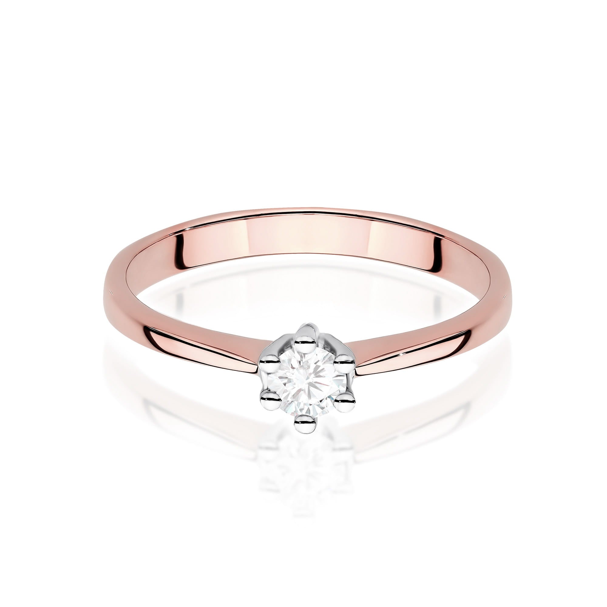 Inel Aur 14K cu Diamant de Laborator 0.15 ct