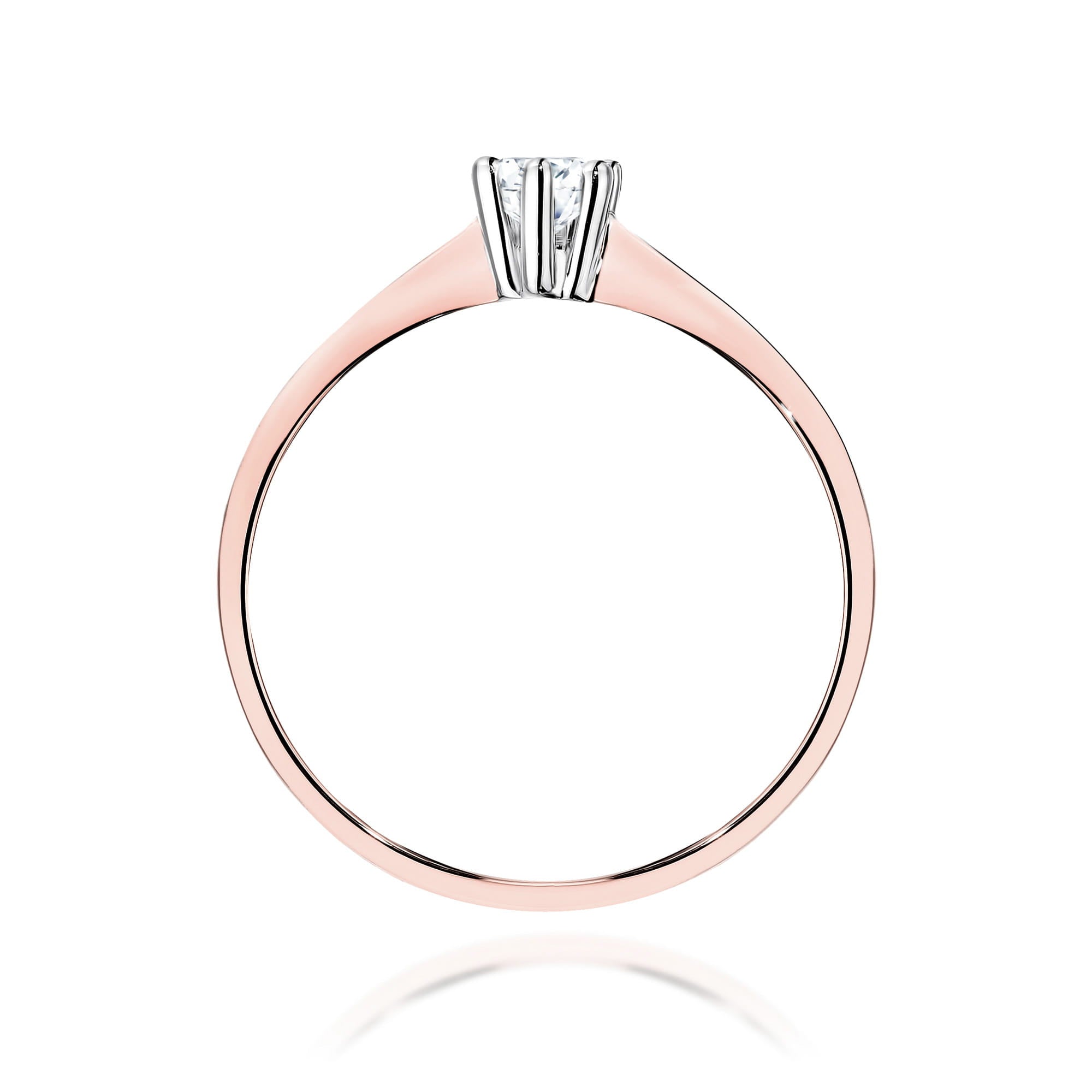 Inel Aur 14K cu Diamant de Laborator 0.15 ct