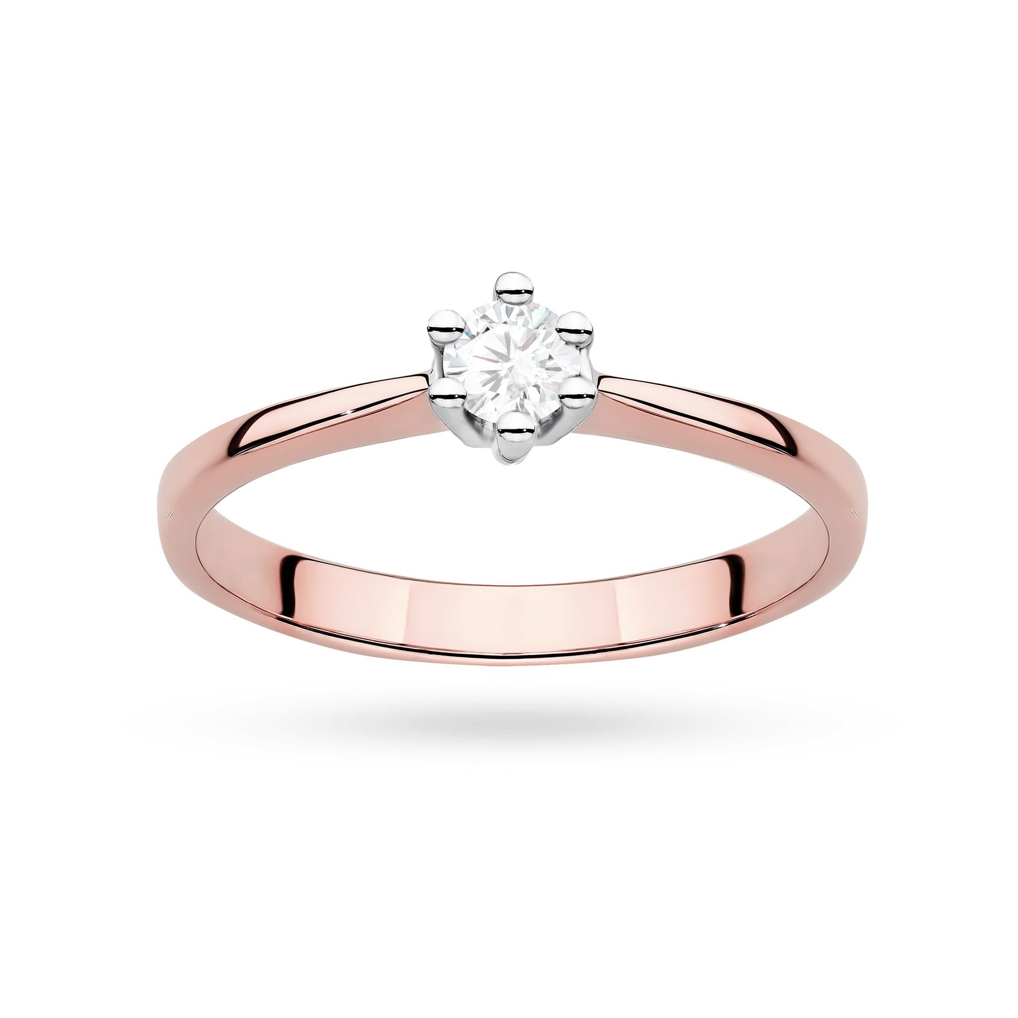 Inel Aur 14K cu Diamant de Laborator 0.15 ct