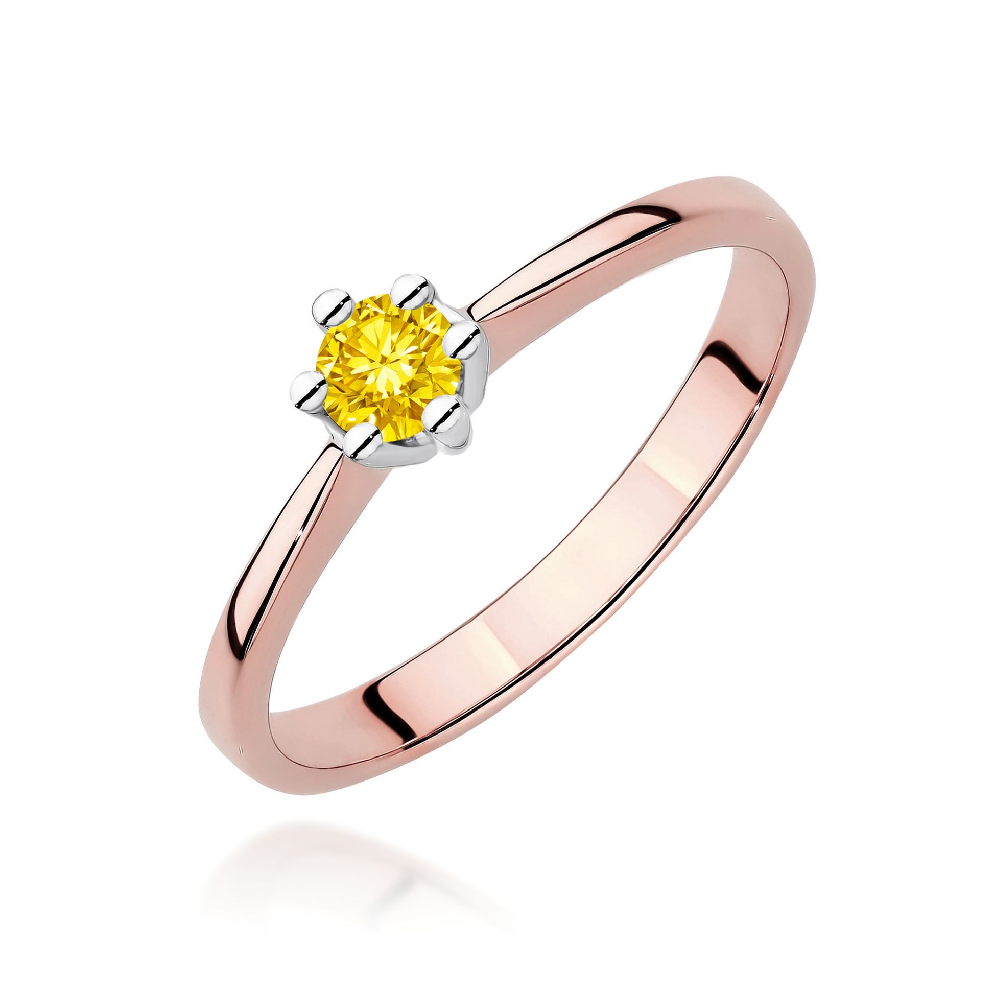 Inel Aur 14K cu Diamant Natural 0.15 ct