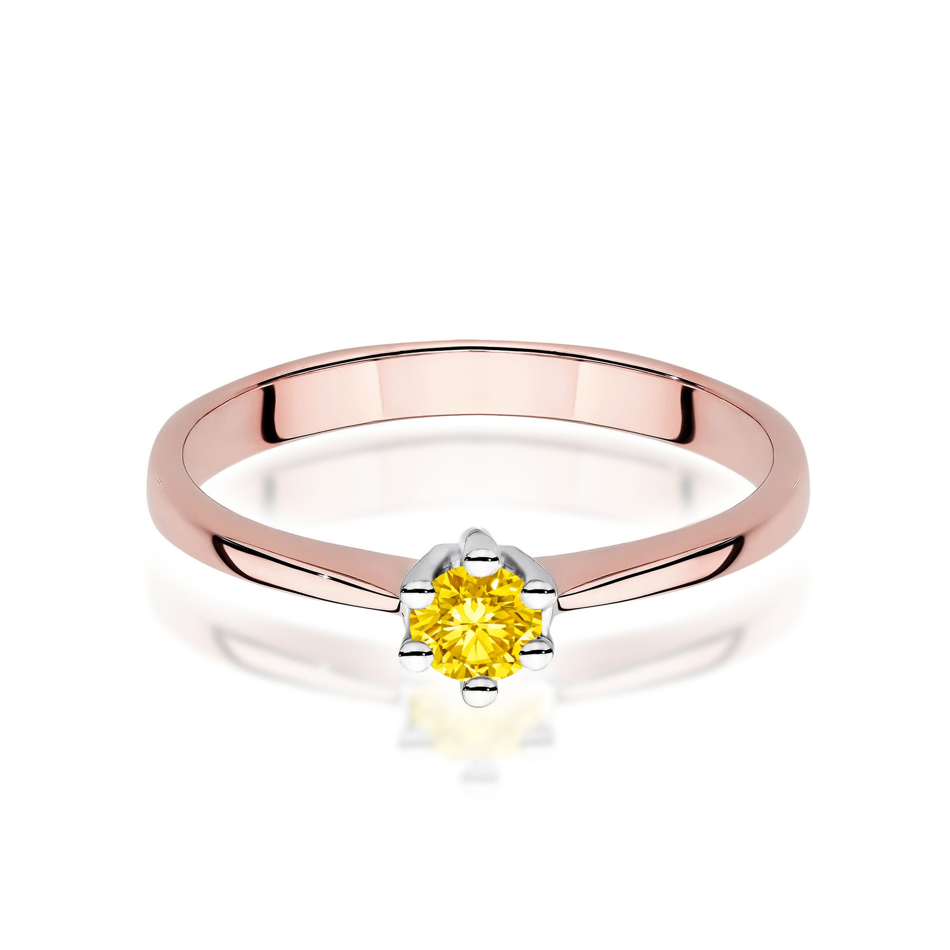 Inel Aur 14K cu Diamant Natural 0.15 ct
