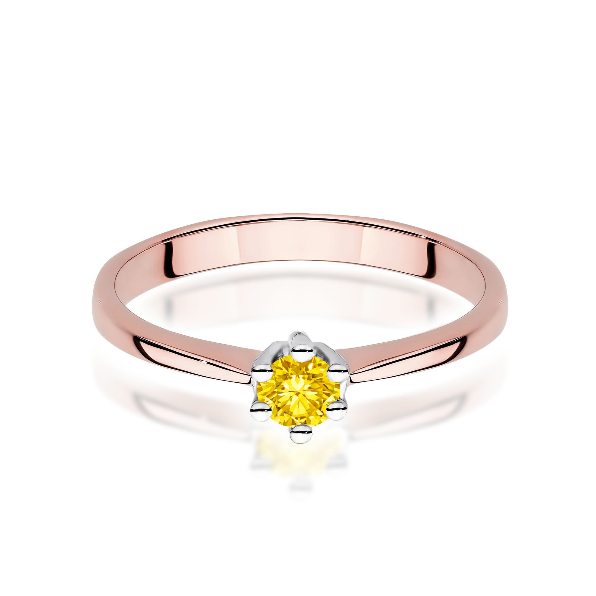 Inel Aur 14K cu Diamant Natural 0.15 ct