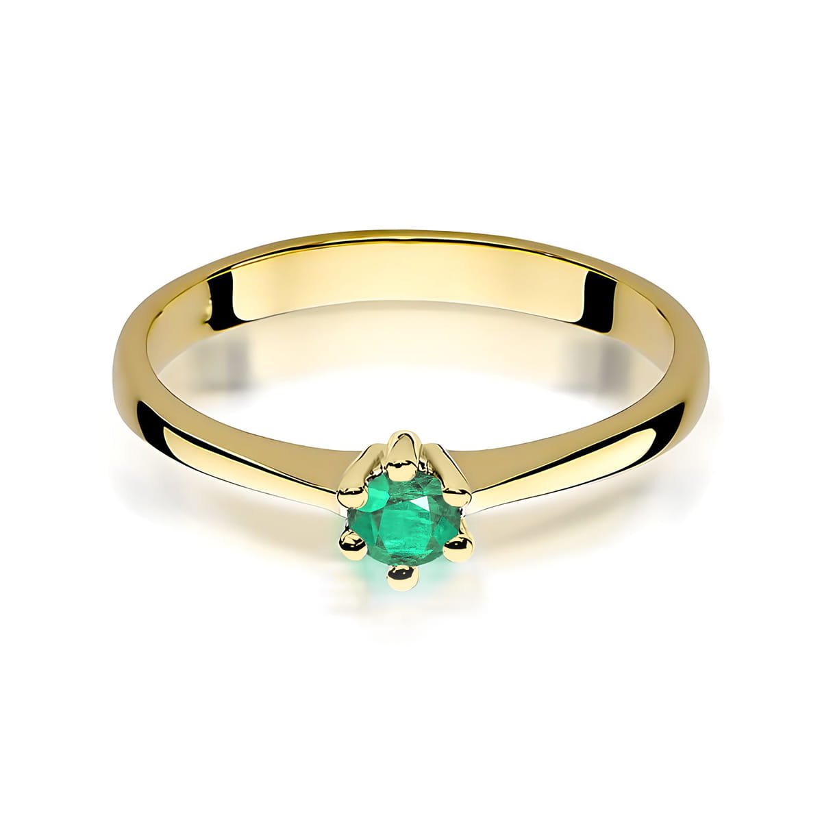 Inel Aur 14K cu Smarald 0.30 ct