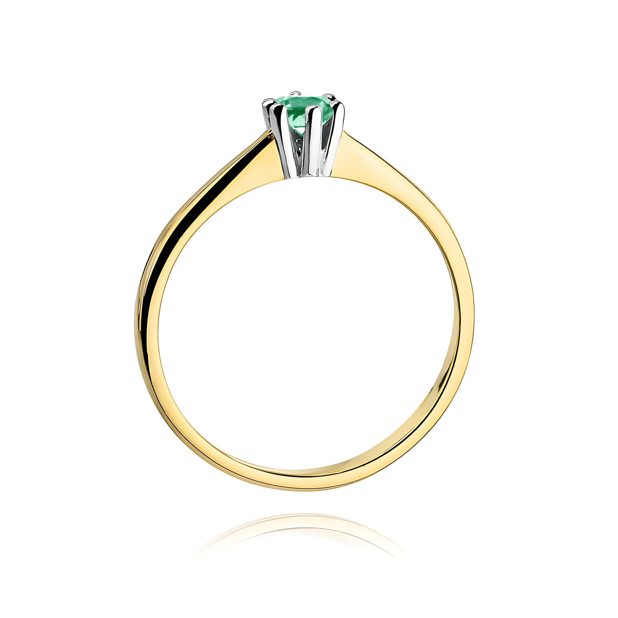 Inel Aur 14K cu Smarald 0.30 ct