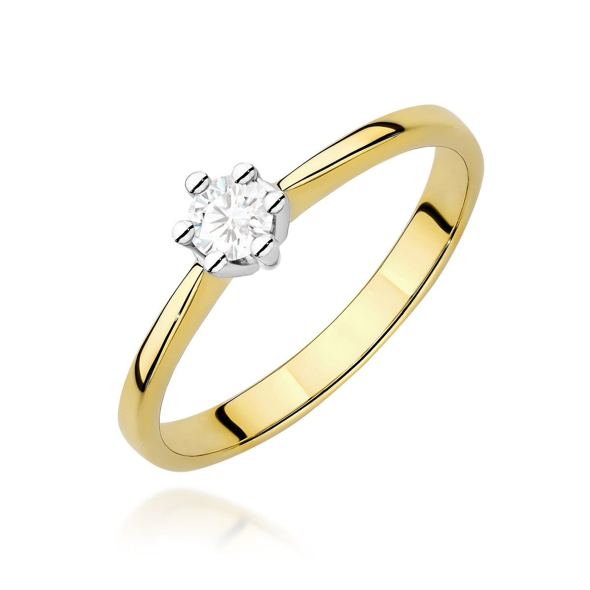 Inel Aur 14K cu Diamant de Laborator 0.20 ct