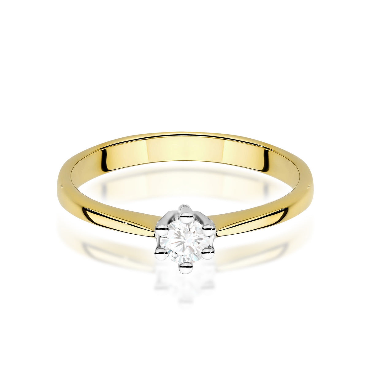 Inel Aur 14K cu Diamant de Laborator 0.20 ct