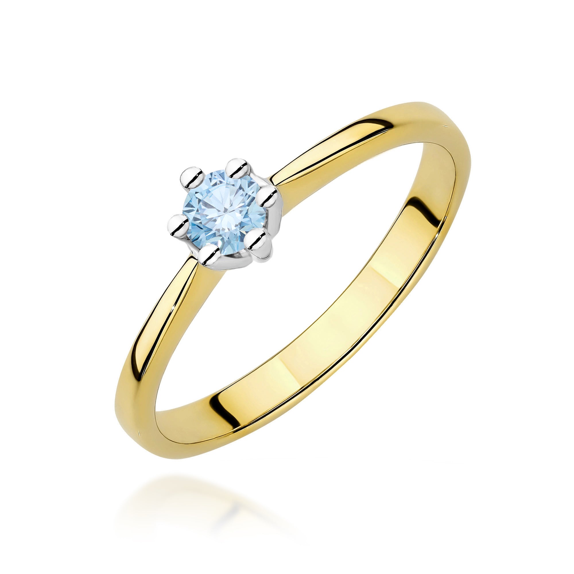Inel Aur 9K cu Diamant Natural 0.15 ct