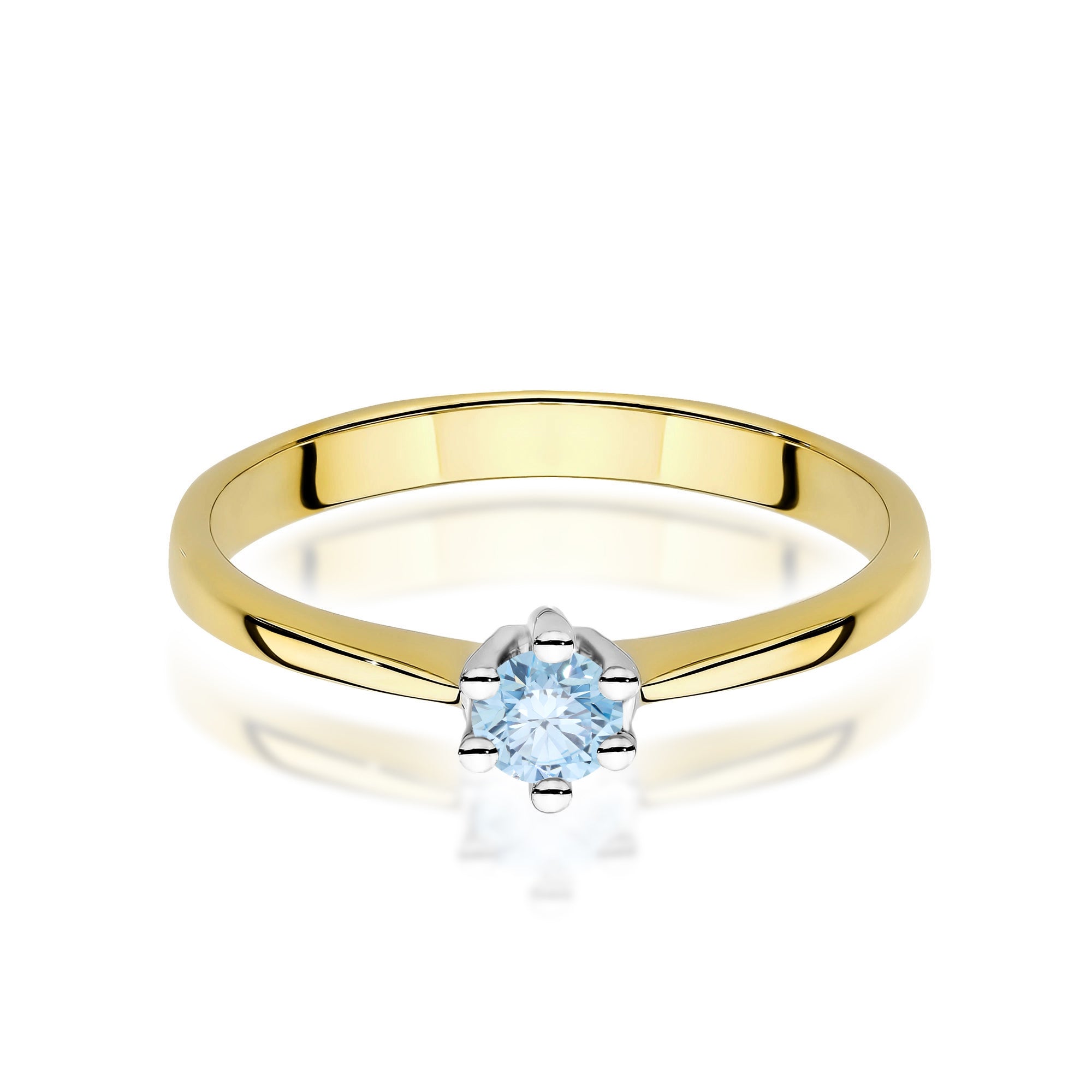 Inel Aur 9K cu Diamant Natural 0.15 ct