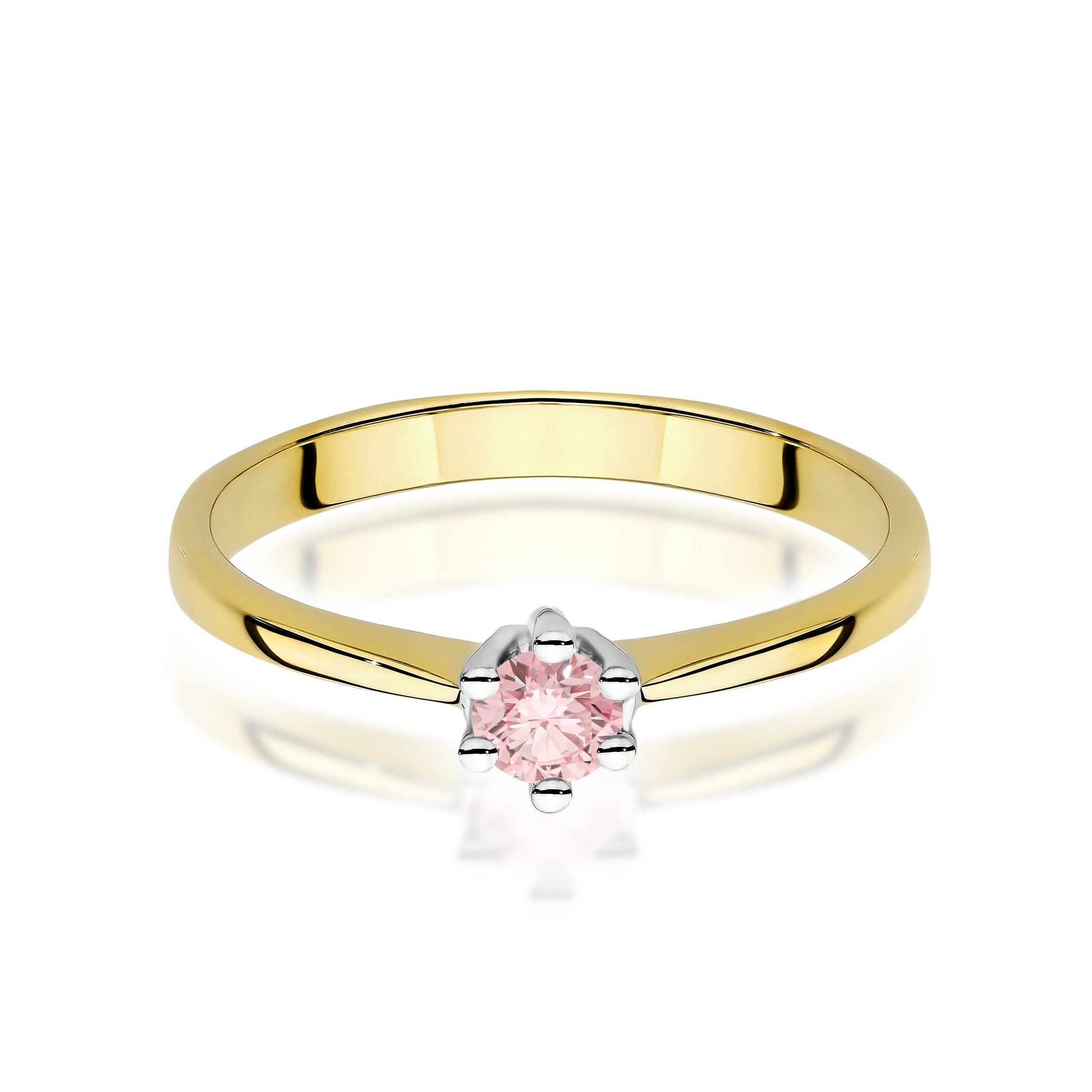 Inel Aur 9K cu Diamant Natural 0.15 ct