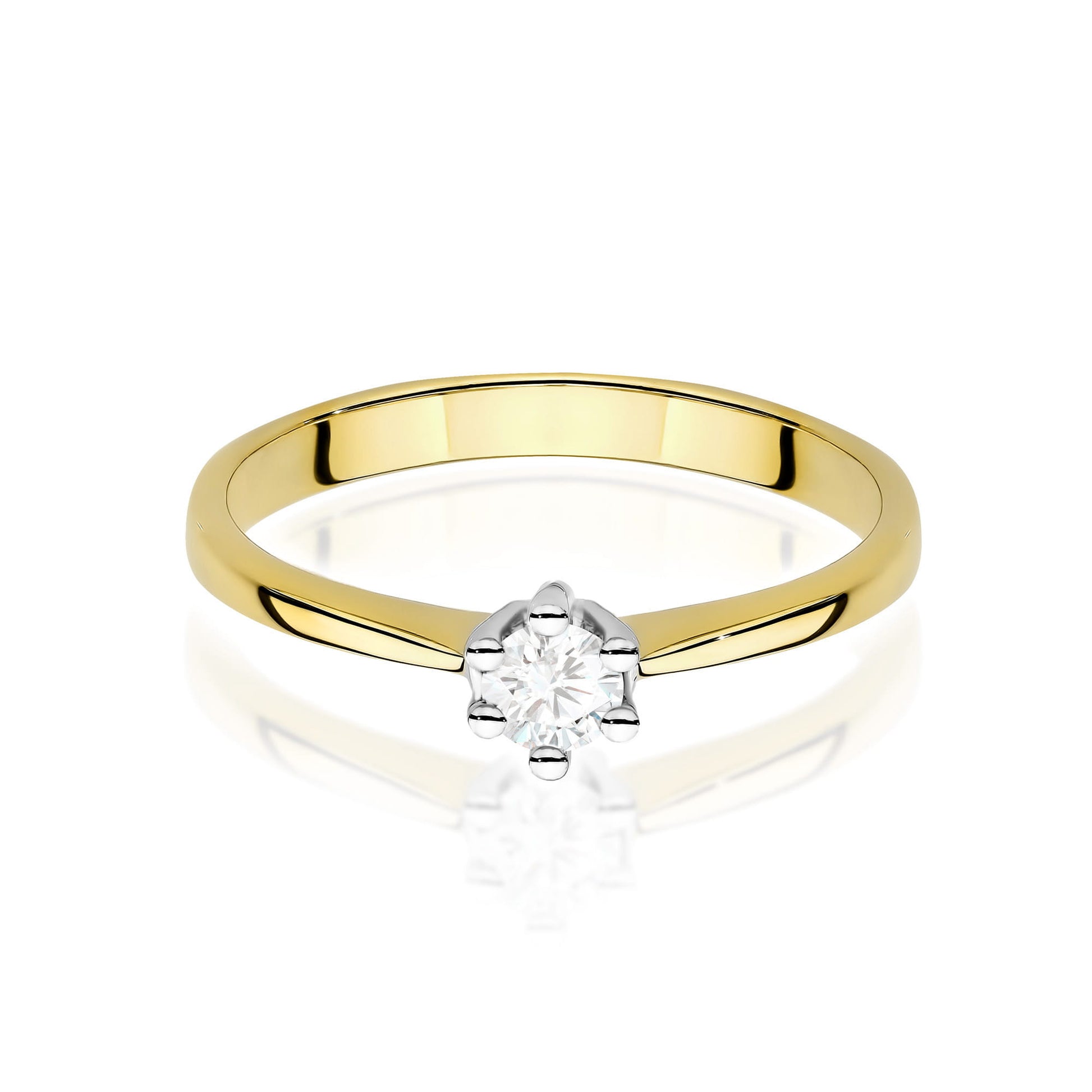 Inel Aur 9K cu Diamant de Laborator 0.15 ct