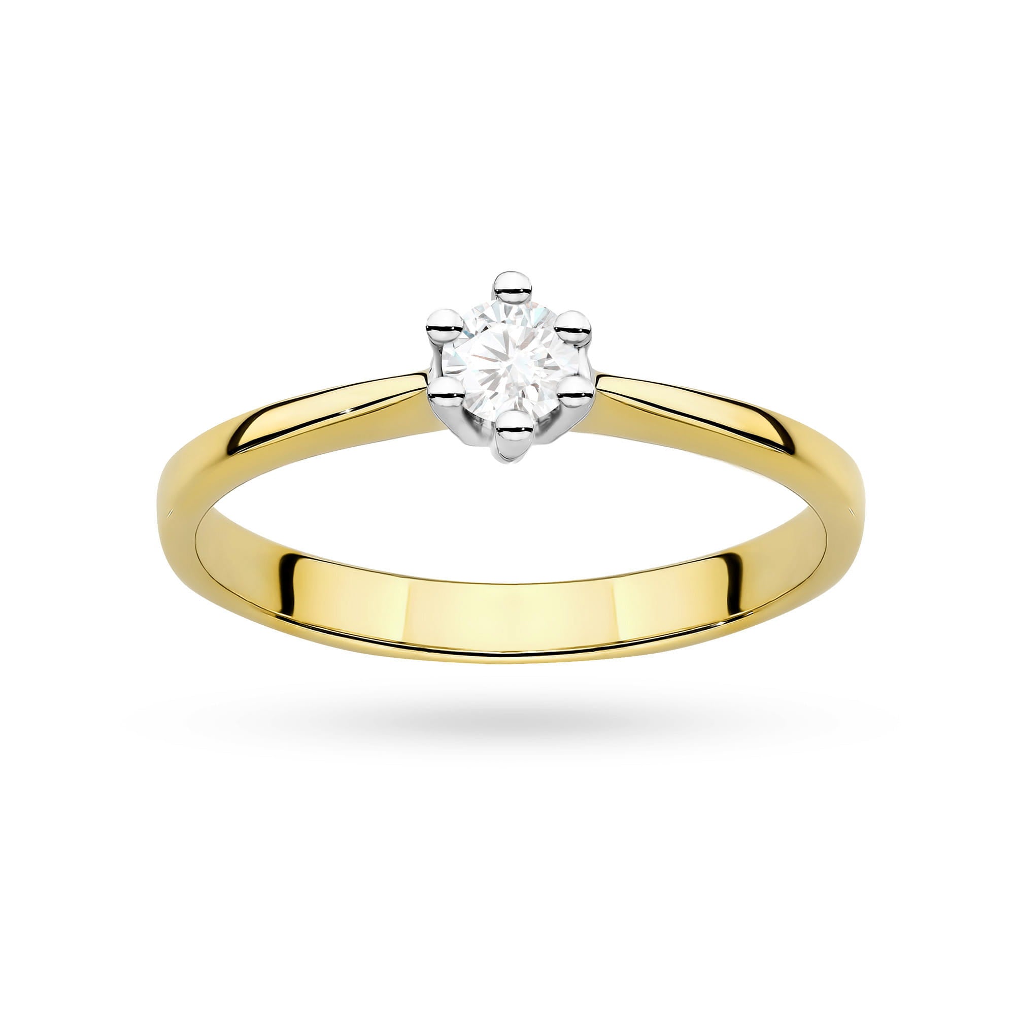 Inel Aur 9K cu Diamant de Laborator 0.15 ct