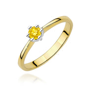 Inel Aur 9K cu Diamant Natural 0.15 ct