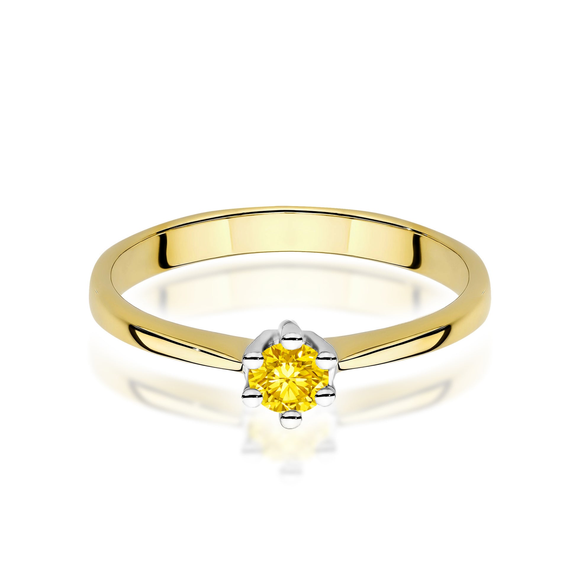 Inel Aur 9K cu Diamant Natural 0.15 ct