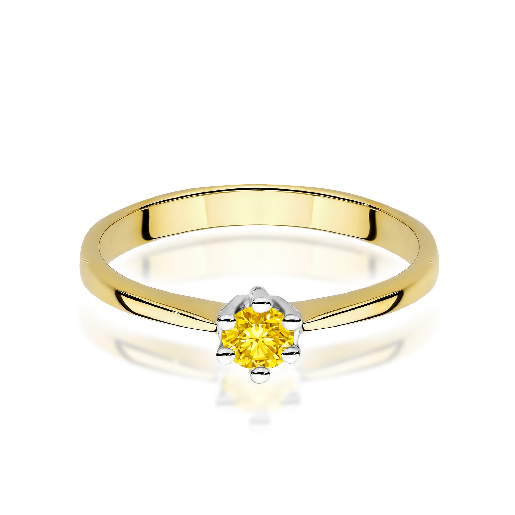Inel Aur 9K cu Diamant Natural 0.15 ct