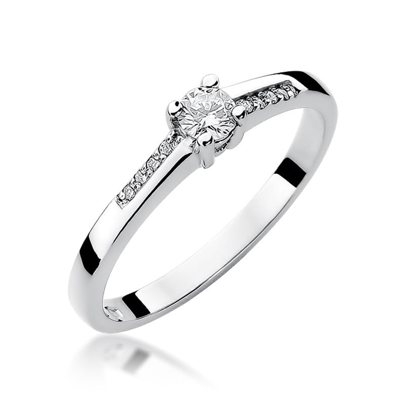Inel Aur 9K cu Diamante Naturale 0.19 ct