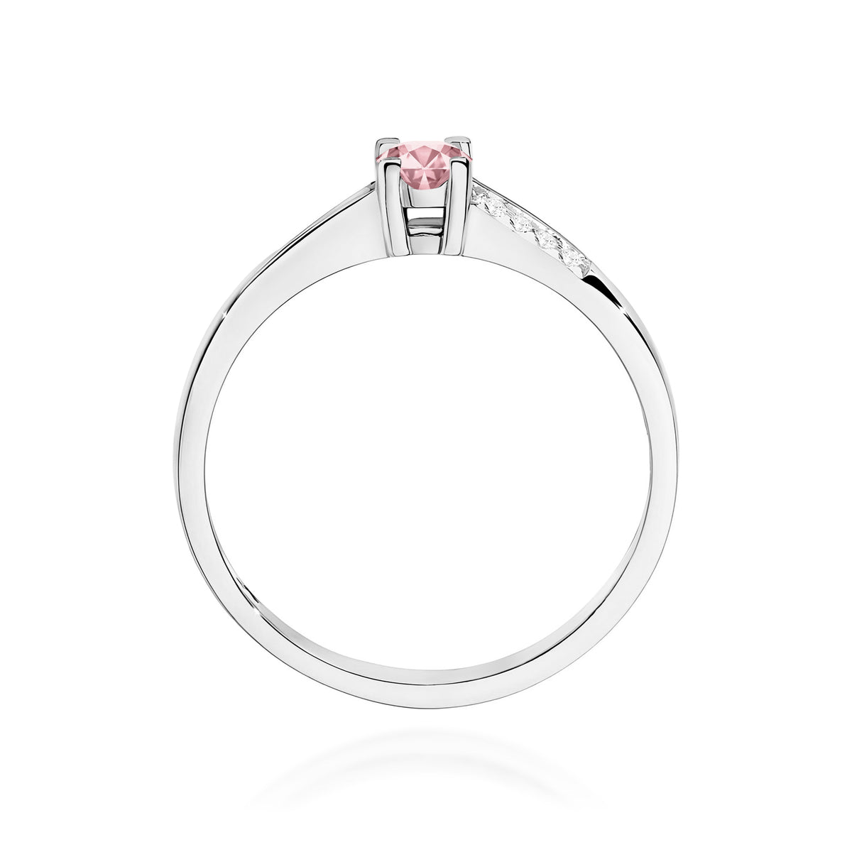 Inel Aur 9K cu Diamante Roz de Laborator 0.19 ct