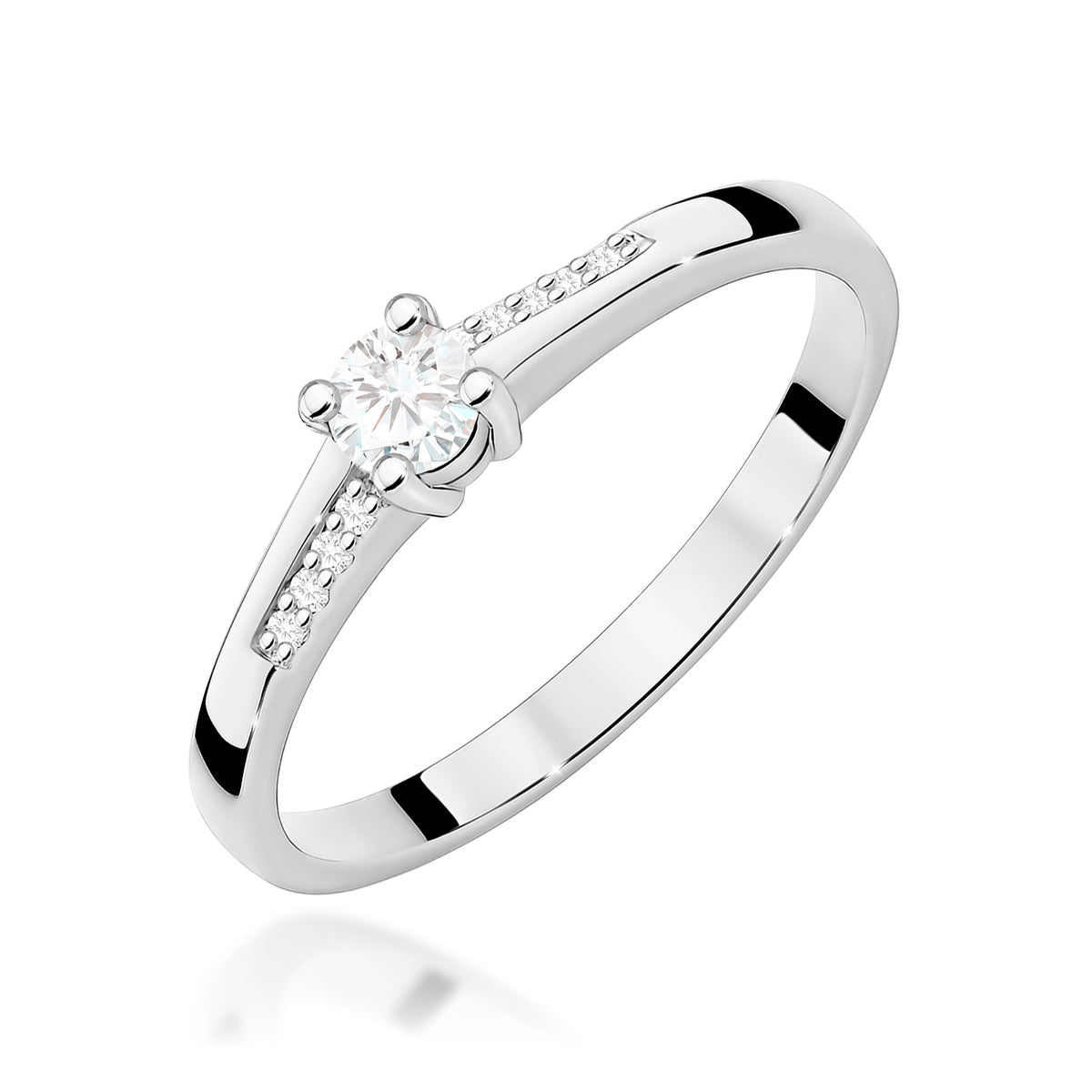 Inel Aur 9K cu Diamante de Laborator 0.19 ct