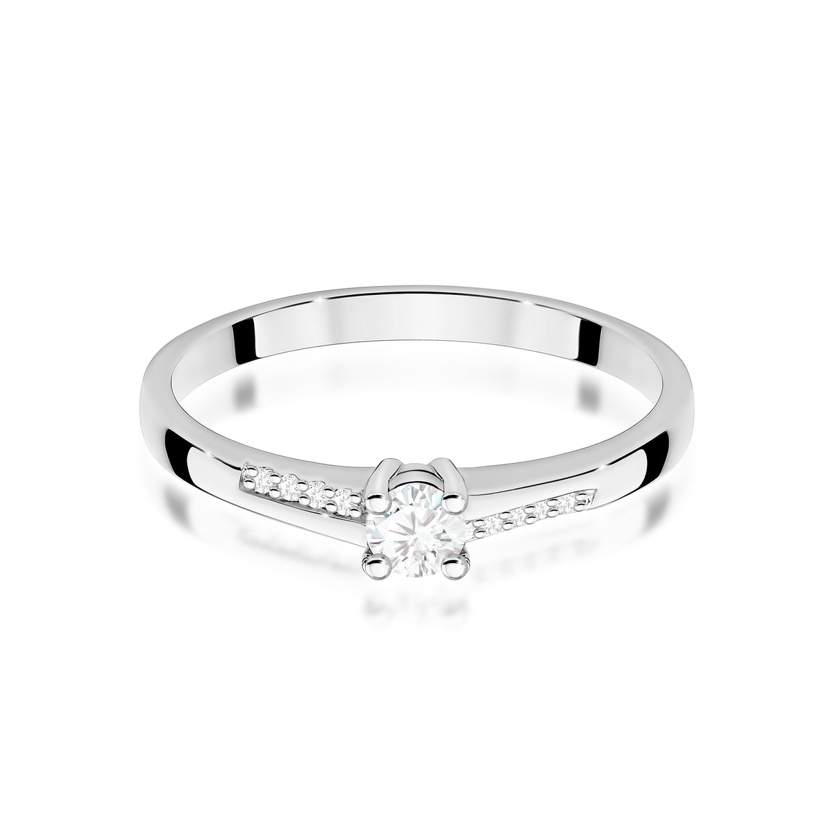 Inel Aur 9K cu Diamante de Laborator 0.19 ct