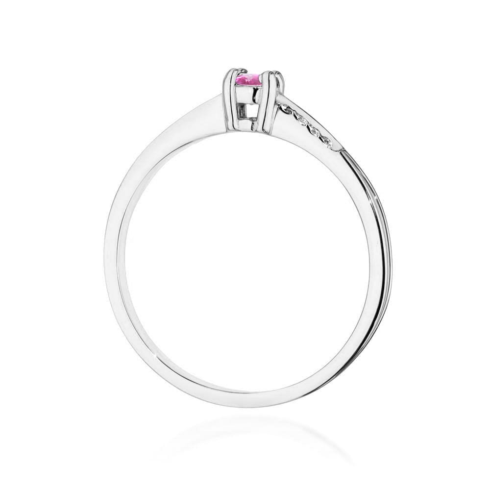Inel Aur 9K cu Topaz Swiss 0.15 ct si Diamante Naturale 0.04 ct