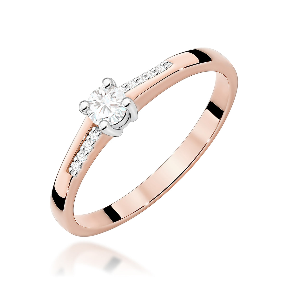 Inel Aur 14K cu Diamante de Laborator 0.19 ct
