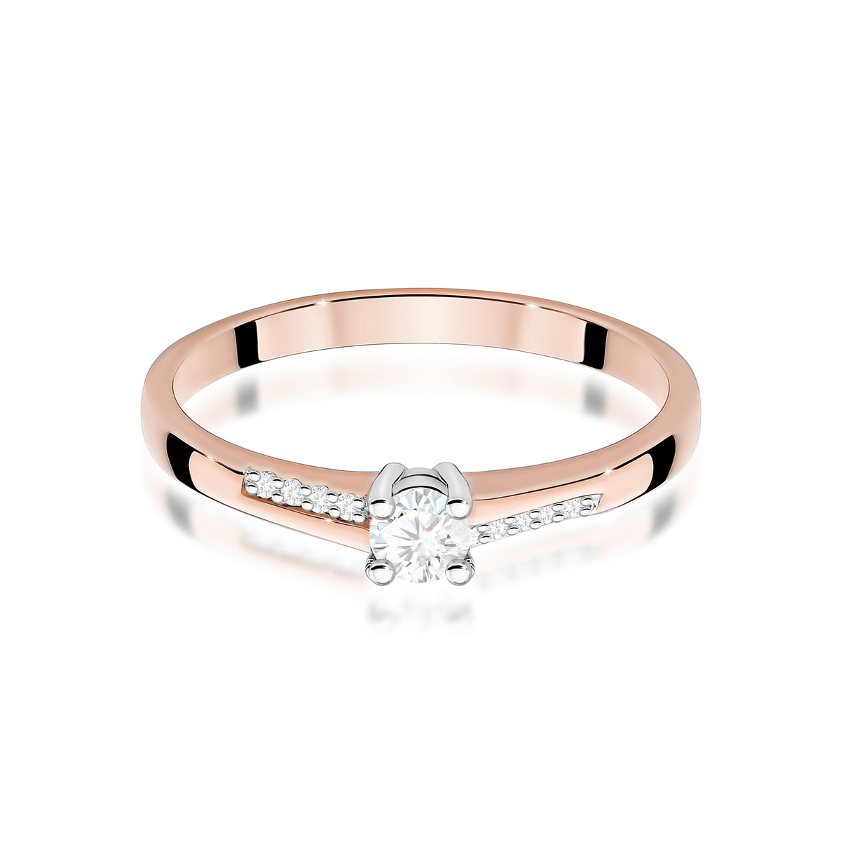 Inel Aur 14K cu Diamante de Laborator 0.19 ct