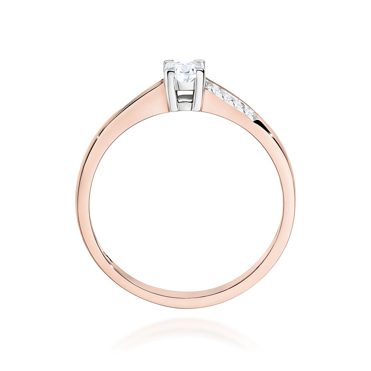 Inel Aur 14K cu Diamante de Laborator 0.19 ct