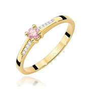 Inel Aur 14K cu Diamante Roz de Laborator 0.19 ct
