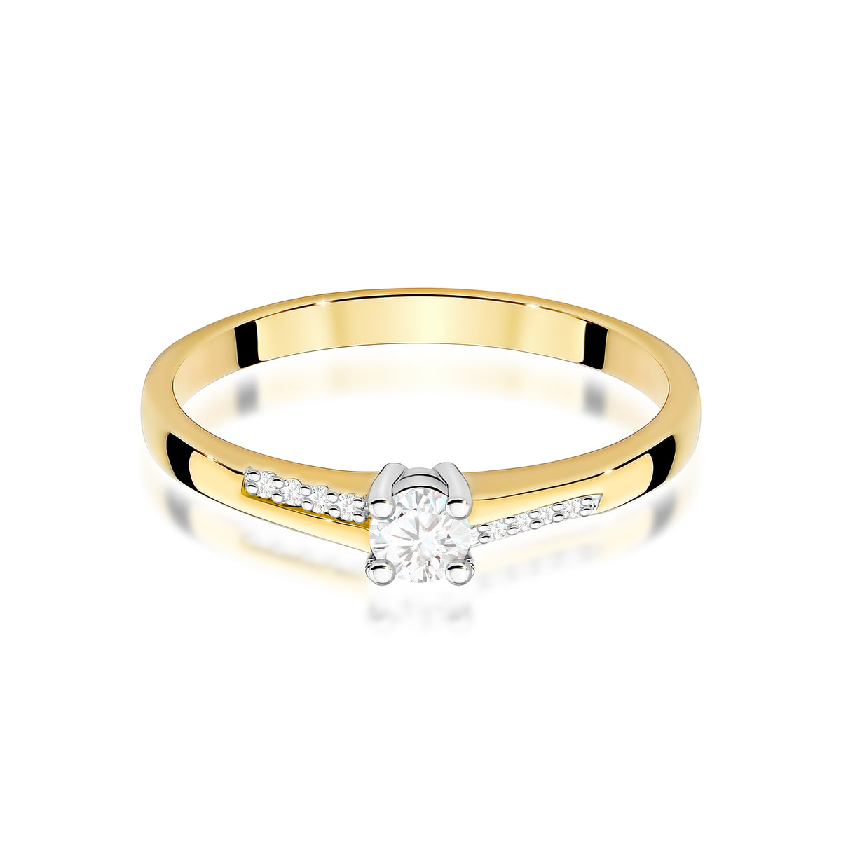 Inel Aur 14K cu Diamante de Laborator 0.19 ct