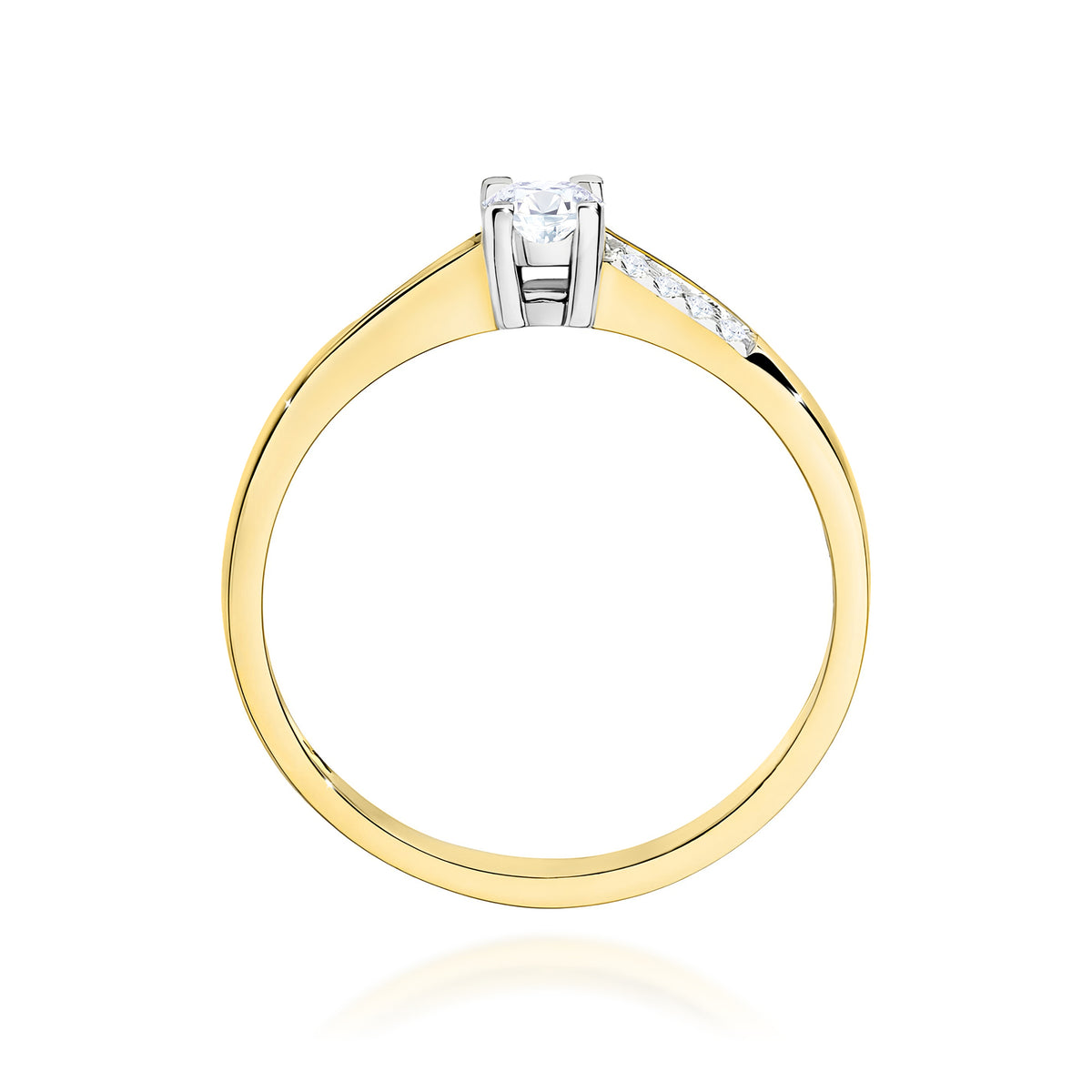 Inel Aur 14K cu Diamante de Laborator 0.19 ct