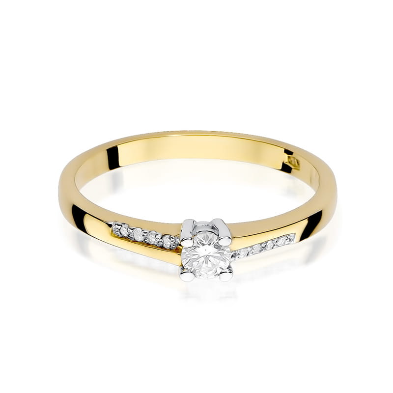 Inel Aur 9K cu Diamante Naturale 0.19 ct
