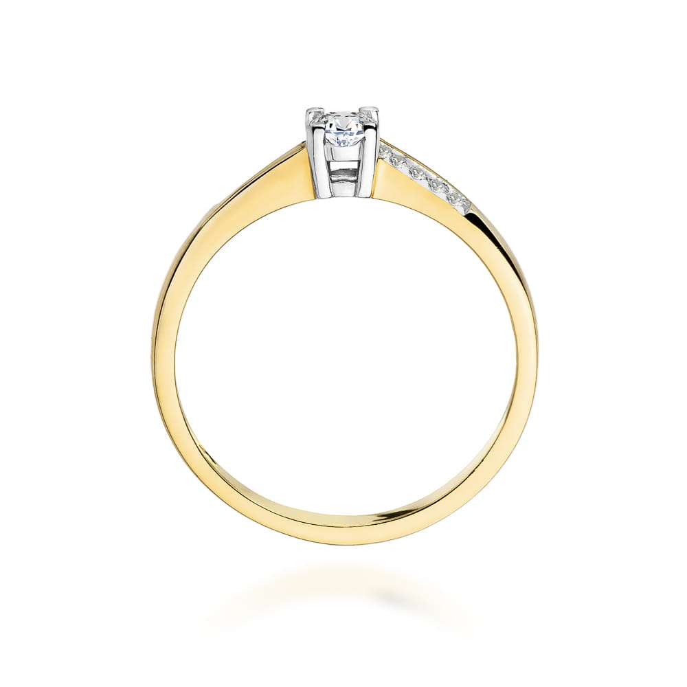 Inel Aur 9K cu Diamante Naturale 0.19 ct