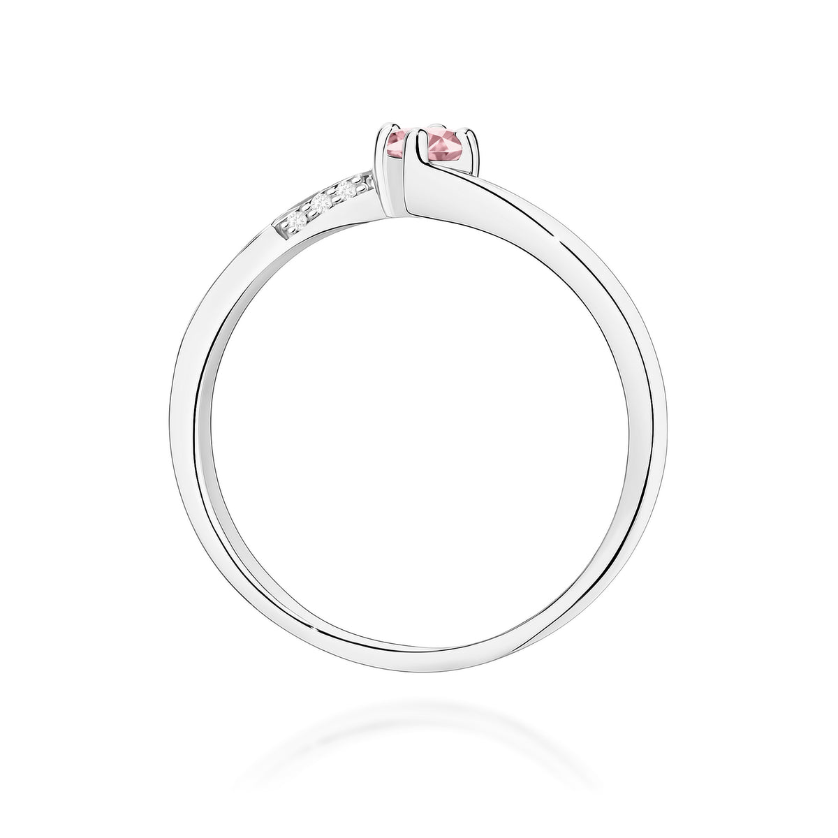 Inel Aur 14K cu Diamante Roz de Laborator 0.19 ct