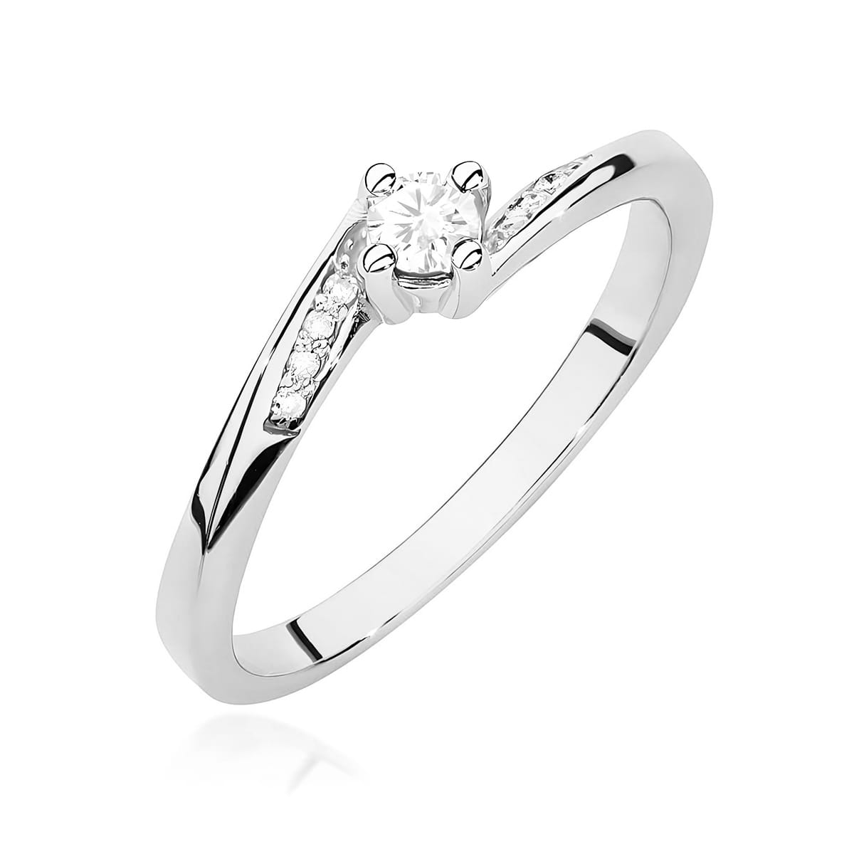 Inel Aur 9K cu Diamante Naturale 0.14 ct