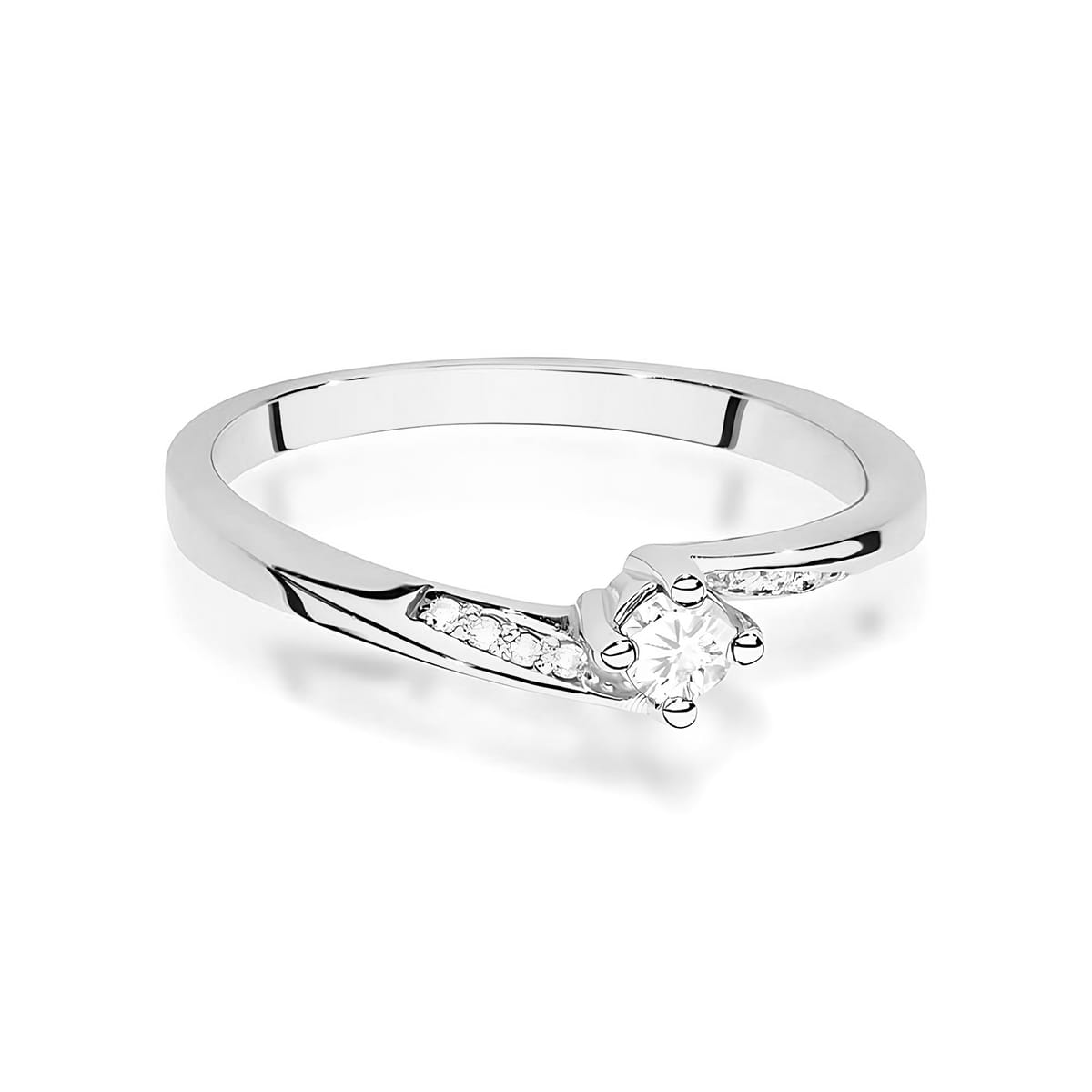 Inel Aur 9K cu Diamante Naturale 0.14 ct