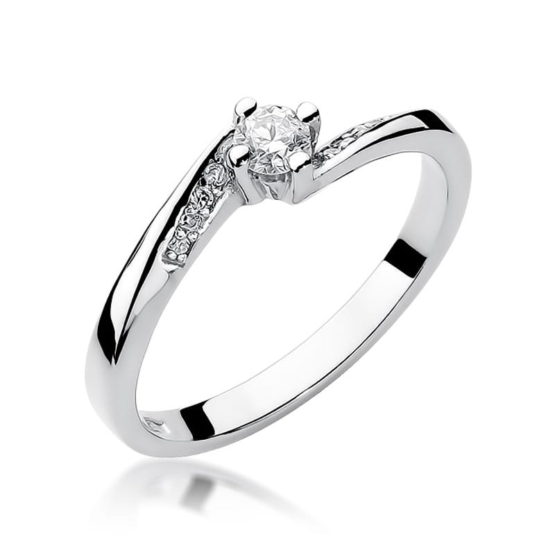 Inel Aur 9K cu Diamante Naturale 0.19 ct