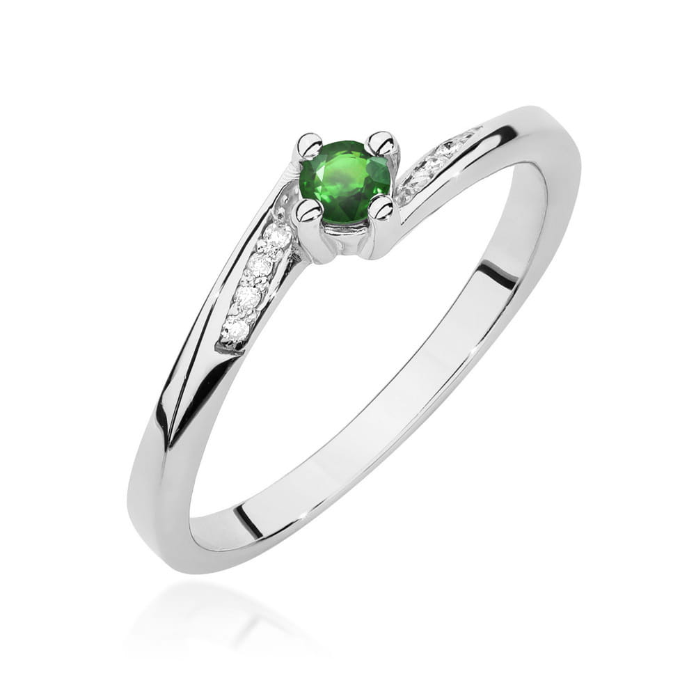 Inel Aur 9K cu Smarald 0.15 ct