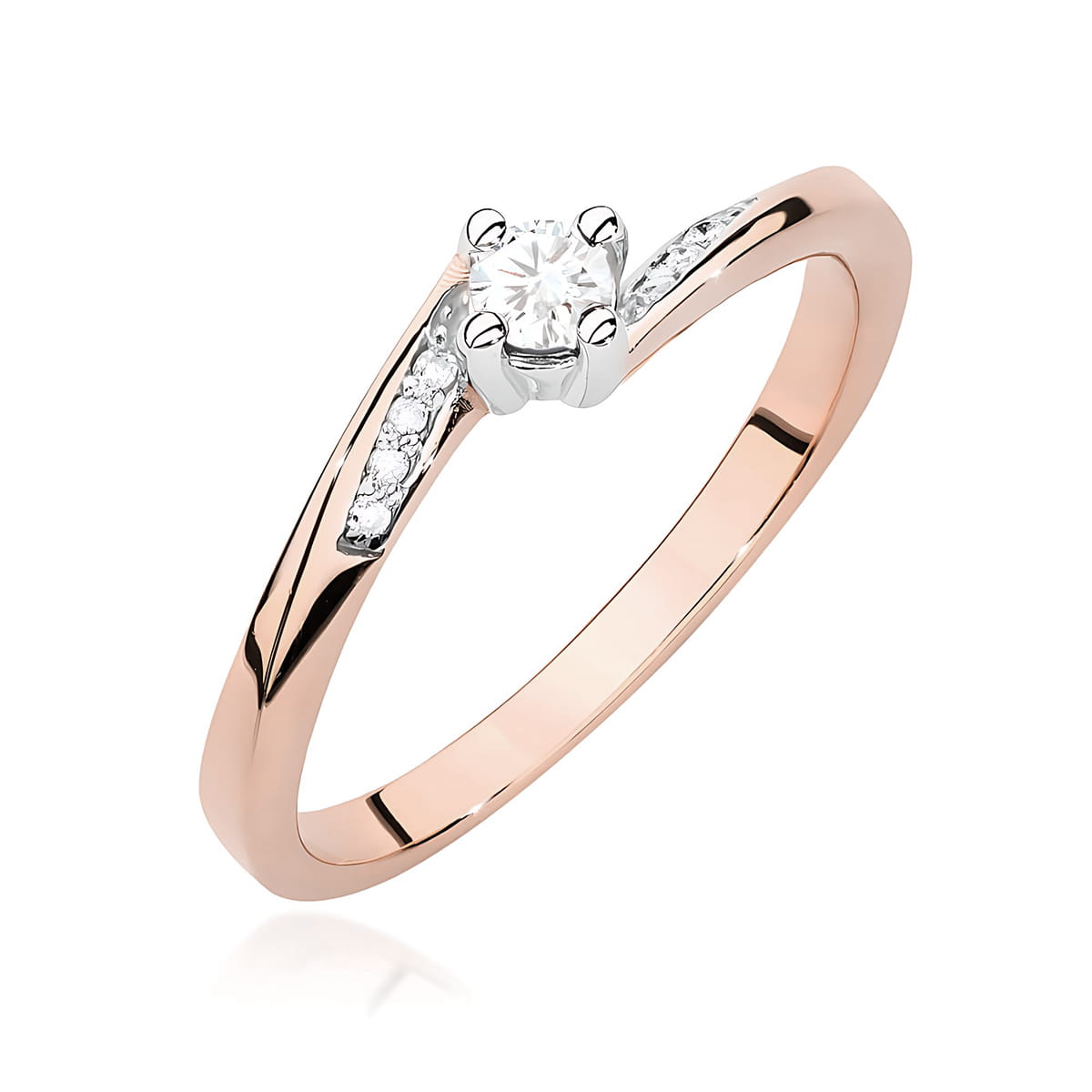 Inel Aur 14K cu Diamant 0.10 ct