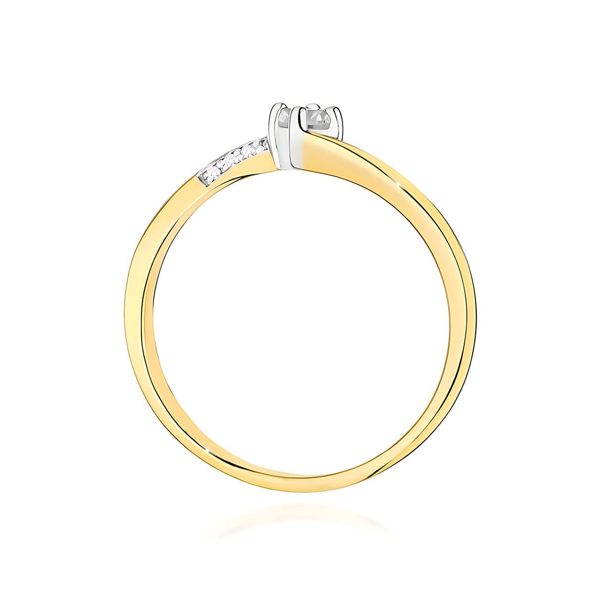 Inel Aur 9K cu Diamante Naturale 0.14 ct
