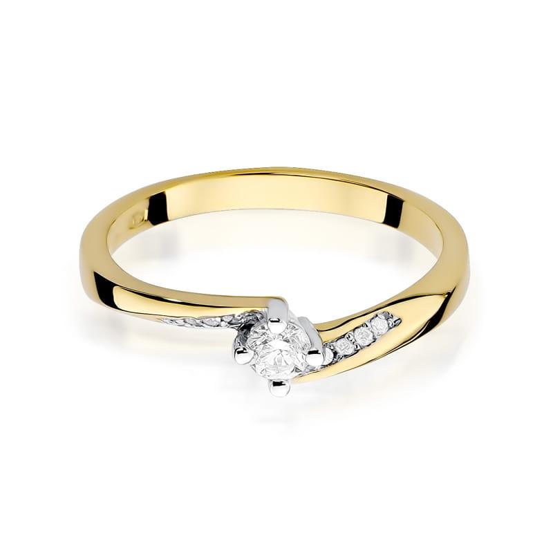 Inel Aur 9K cu Diamante Naturale 0.19 ct