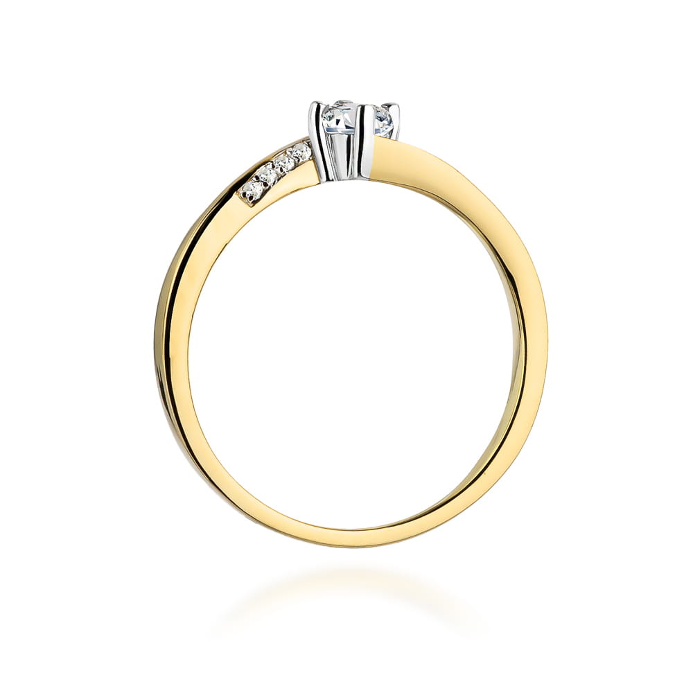 Inel Aur 9K cu Diamante Naturale 0.19 ct