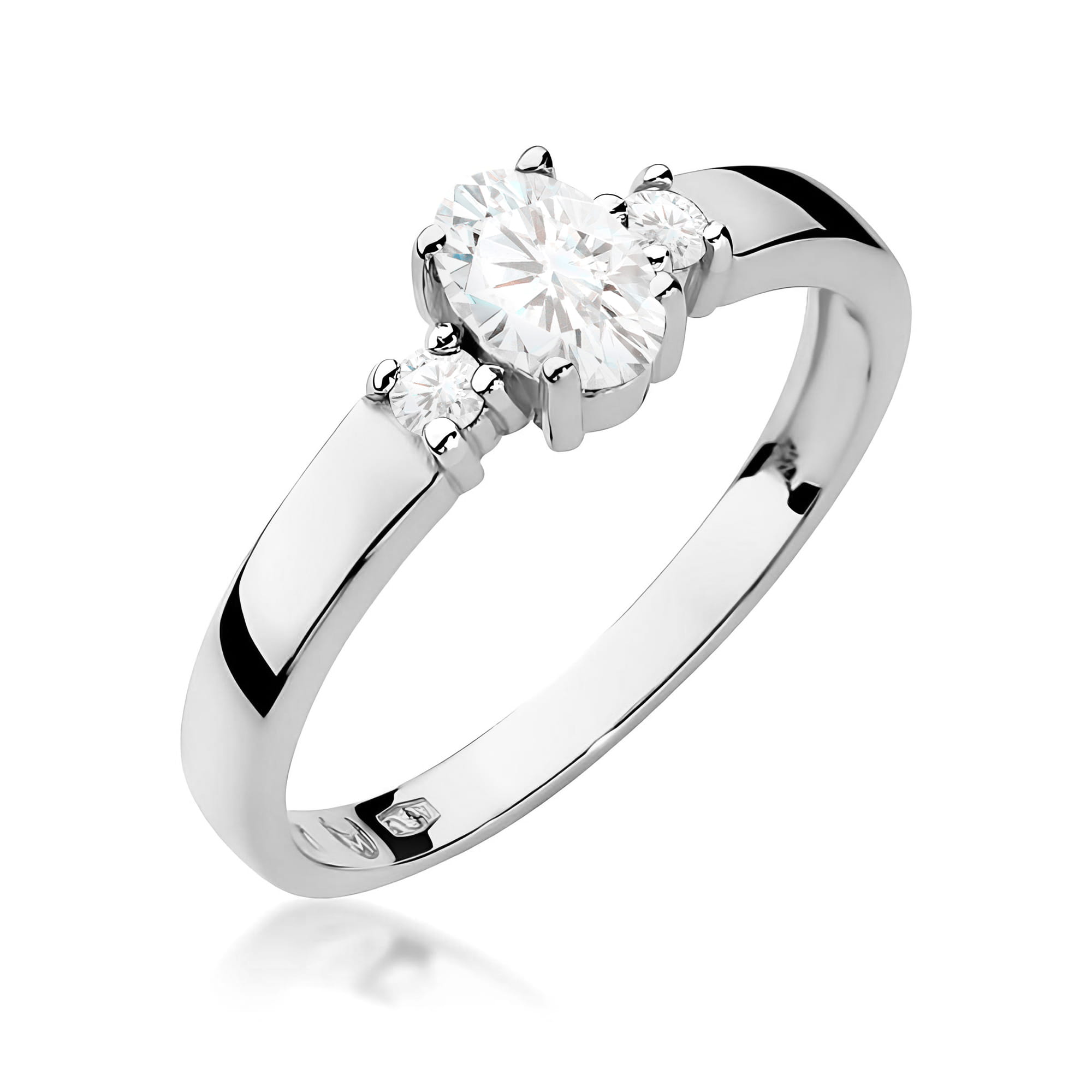 Inel Aur 9K cu Diamante de Laborator 0.48 ct