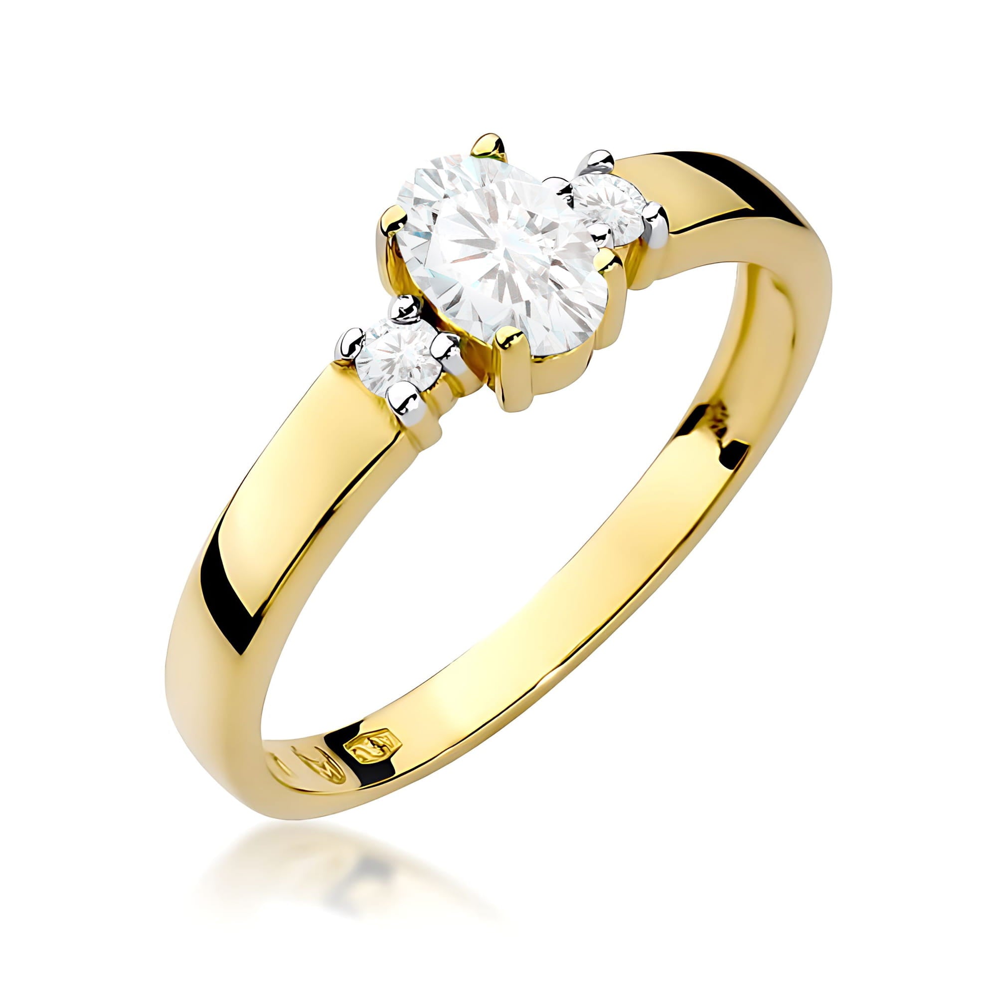 Inel Aur 9K cu Diamante de Laborator 0.48 ct