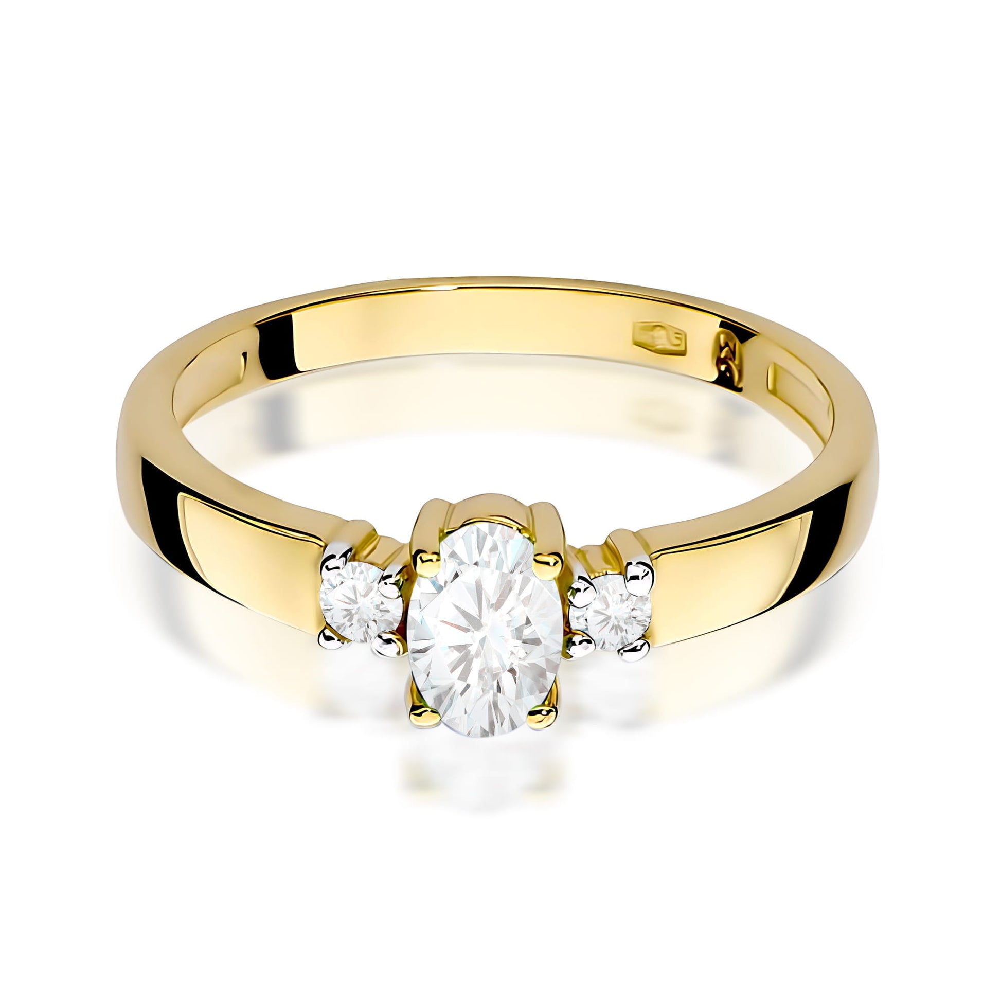 Inel Aur 9K cu Diamante de Laborator 0.48 ct