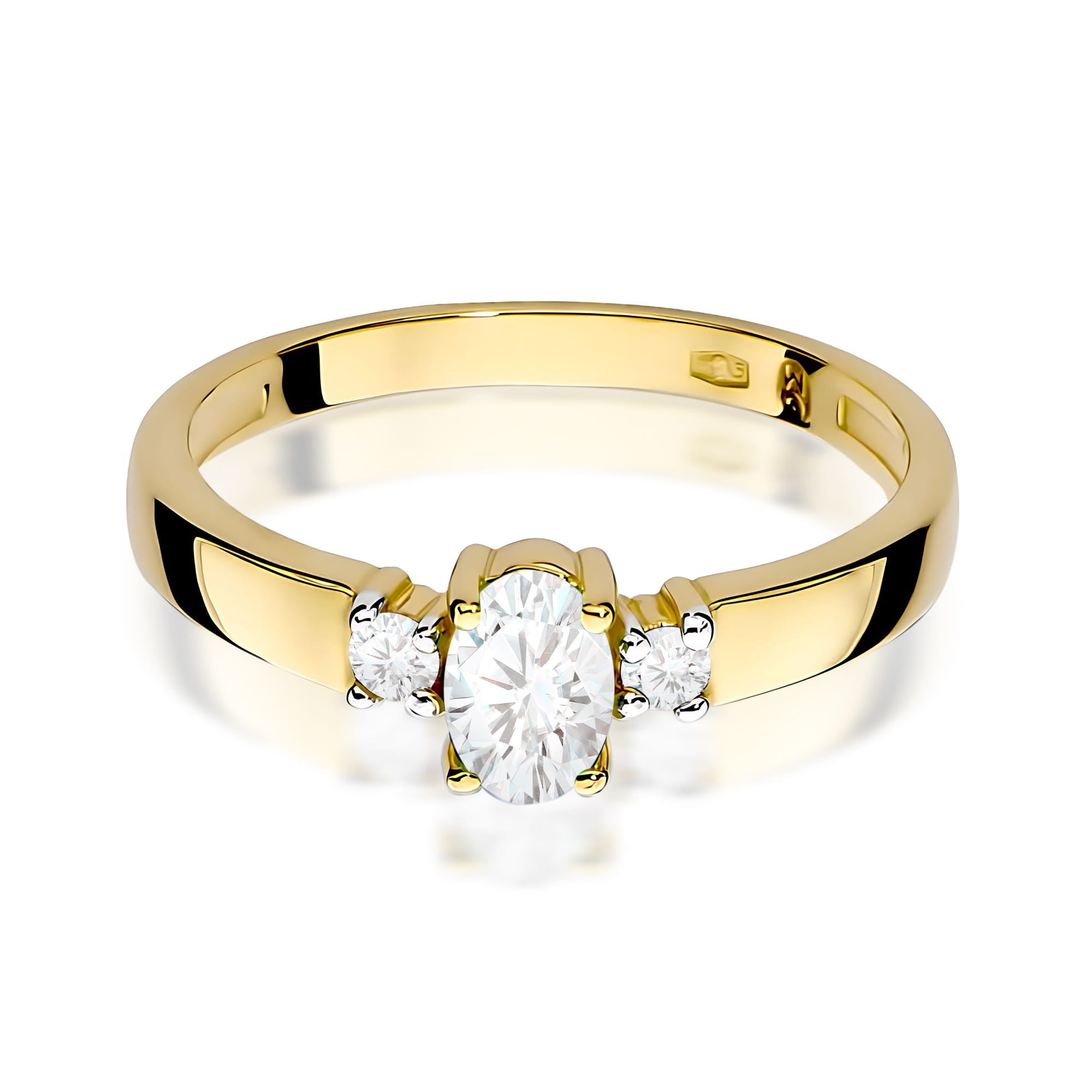 Inel Aur 9K cu Diamante de Laborator 0.48 ct