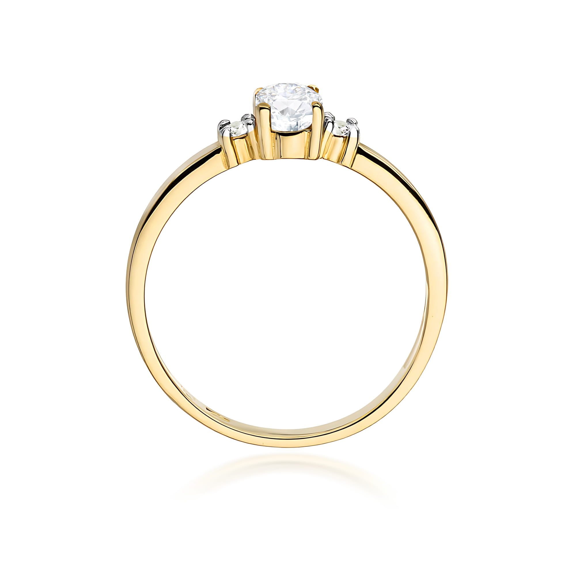 Inel Aur 9K cu Diamante de Laborator 0.48 ct