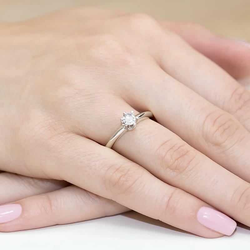 Inel Aur 14K Diamant Cultivat 0,30ct